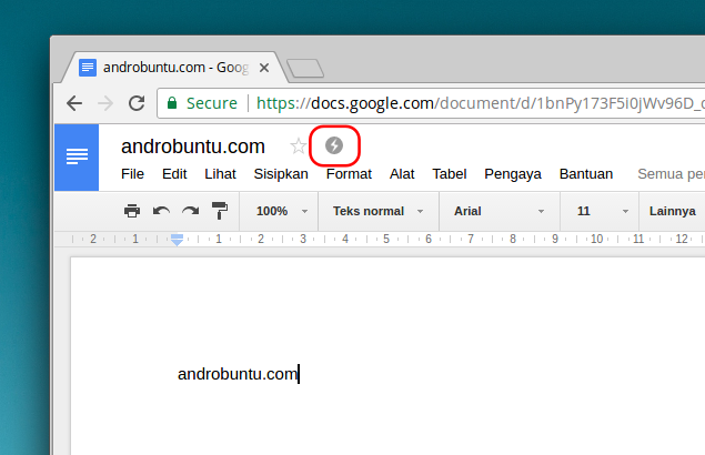 androbuntu - cara menggunakan google docs offline