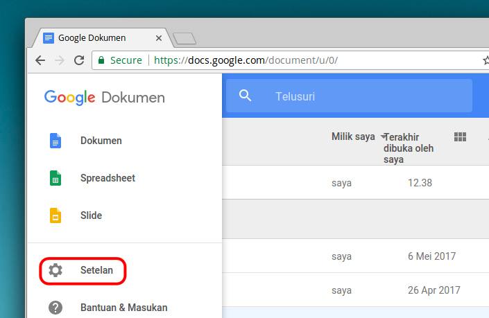 androbuntu - cara menggunakan google docs offline