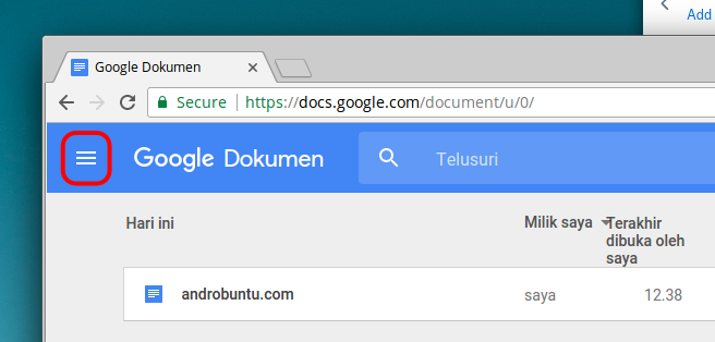 androbuntu - cara menggunakan google docs offline