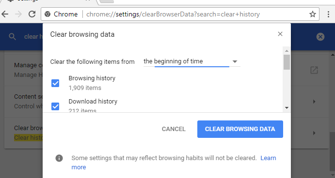 Cara Menghapus History atau Riwayat di Google Chrome