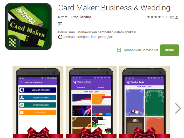 Bikin Kartu Nama Digital Jadi Lebih Mudah Dengan 5 Aplikasi Android Ini - card maker business and wedding