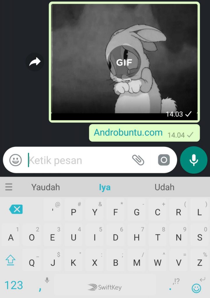 Cara Mengirim Gambar Gif Di Android Dari SwiftKey Keybord
