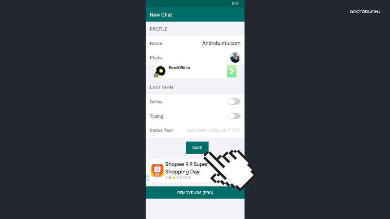Cara Membuat Obrolan Palsu WhatsApp by Androbuntu 2