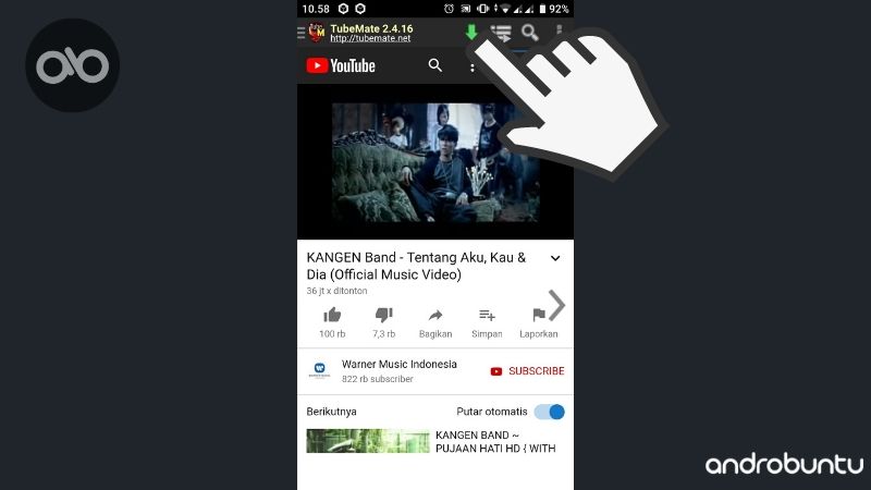 Cara Download Video YouTube Menggunakan TubeMate by Androbuntu.com 2