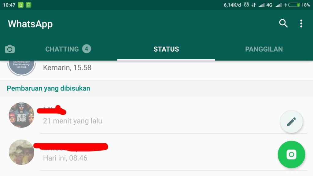 Cara Menyembunyikan Update Status Teman Di WhatsApp