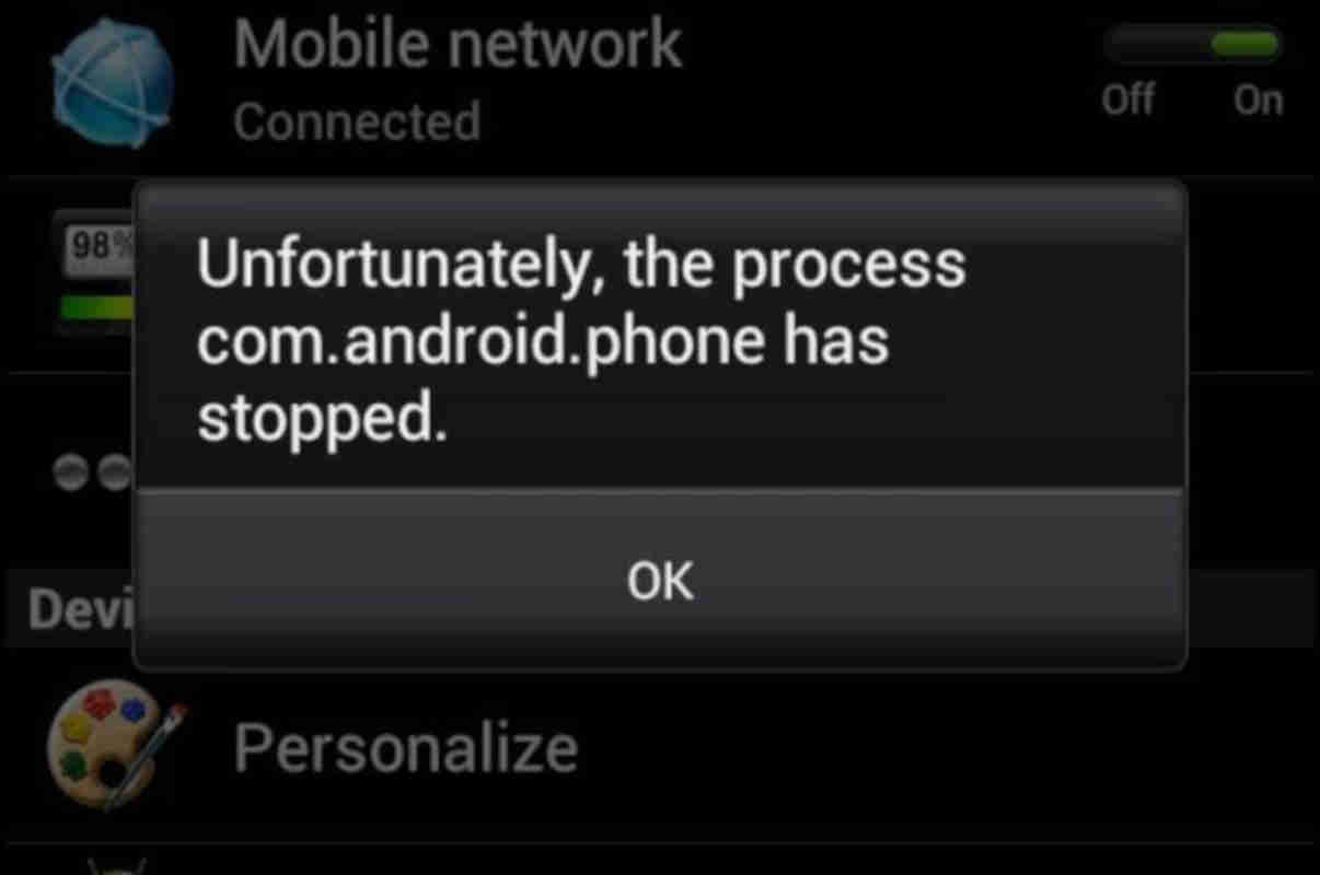 Sayangnya Proses com.android.phone Telah Berhenti