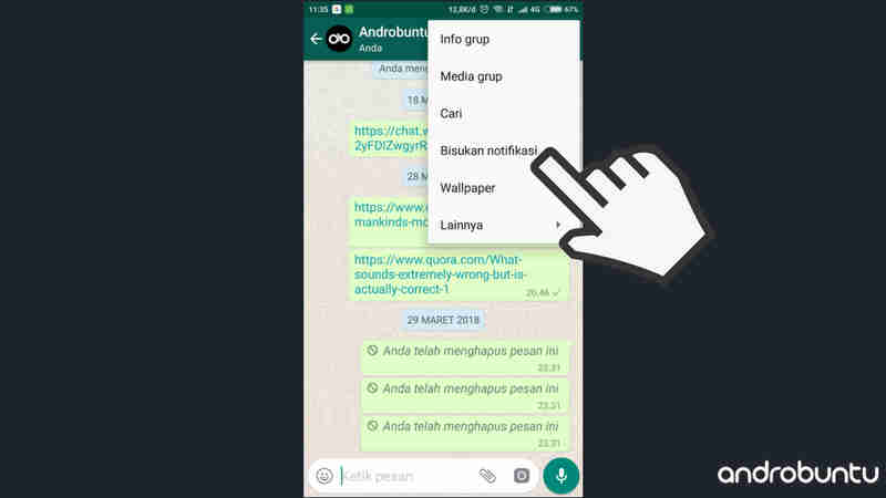 Cara Menonaktifkan Notifikasi Dari Grup WhatsApp