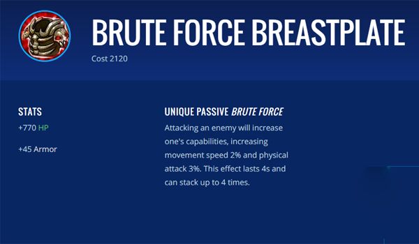 brute force breastplate mobile legends