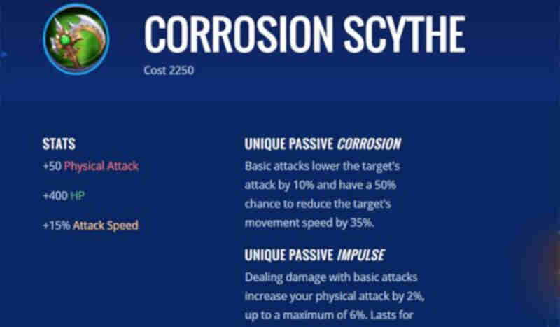 corrosion scythe mobile legends