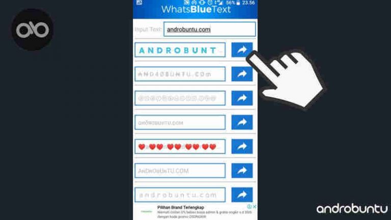 Cara Membuat Tulisan Unik Warna Biru Di WhatsApp Android