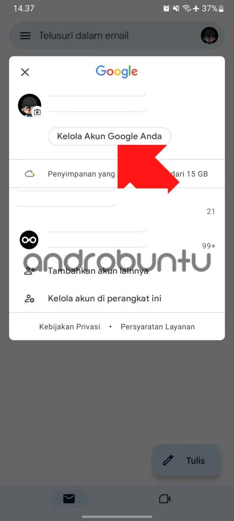 Cara Mengganti Password Gmail by Androbuntu 1