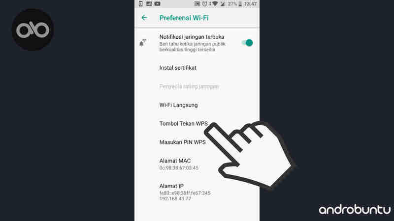 cara setting wps android