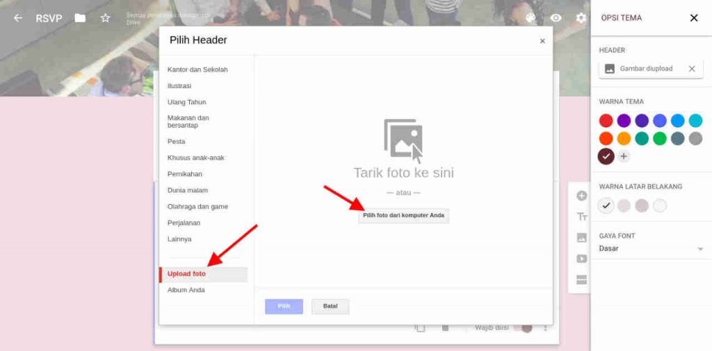 Cara menambah halaman di google form