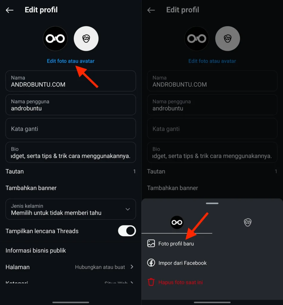 Cara Ganti Foto Profil Instagram 2