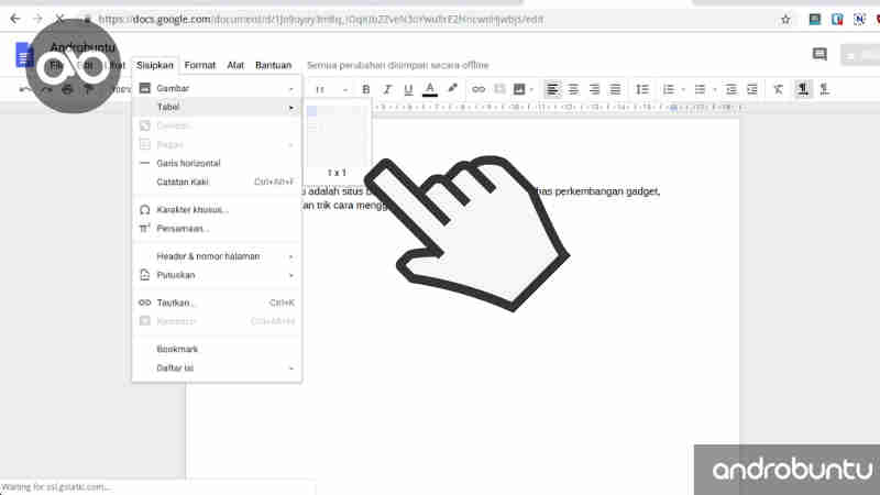 Cara menambah halaman di google docs