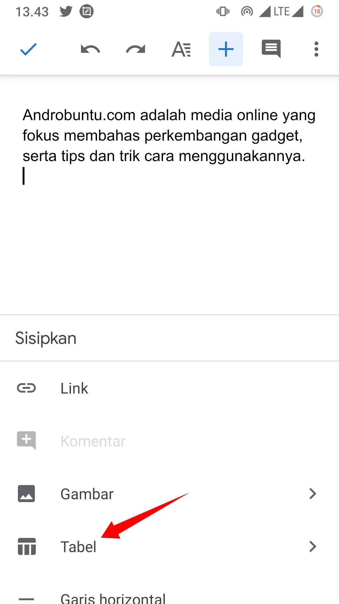 Cara Membuat Tabel di Google Docs 2