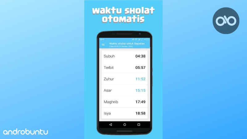 Aplikasi Pengingat Sholat Terbaik Dan Ringan Untuk Android by Androbuntu