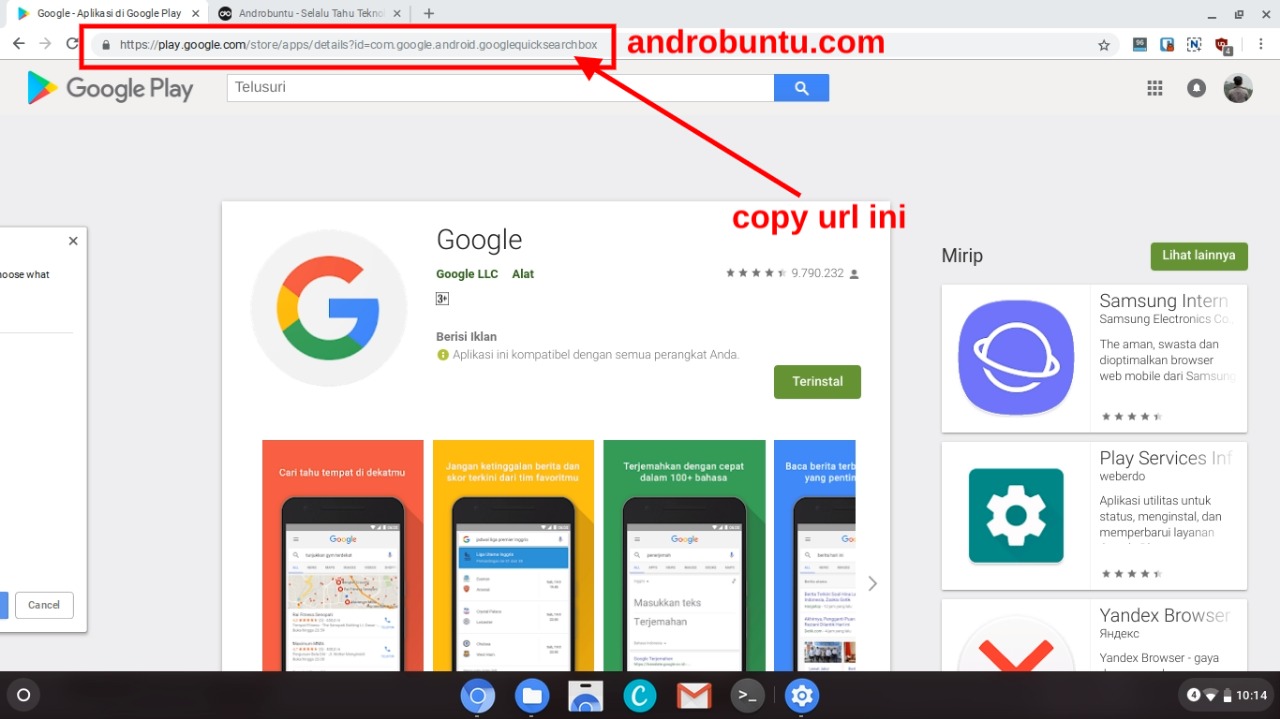 Cara Download Aplikasi Android Di Laptop by Androbuntu 1