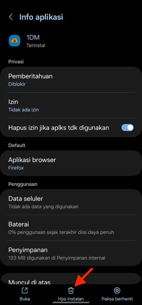 Cara Hapus Aplikasi Android 3