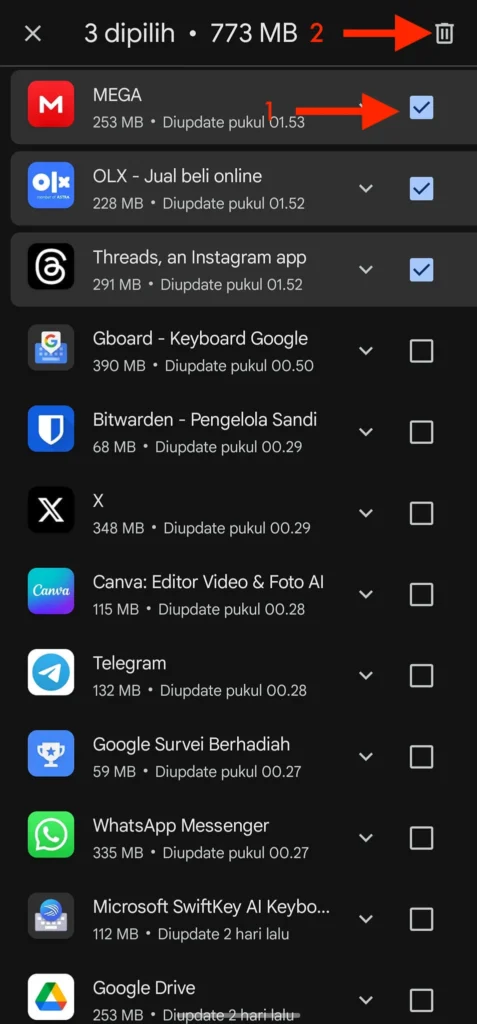 Cara Hapus Aplikasi Android 8