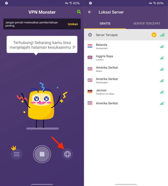 Cara Menggunakan VPN Monster 2