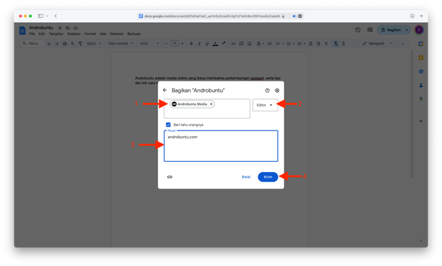 Cara Mengundang Orang di Google Docs 2