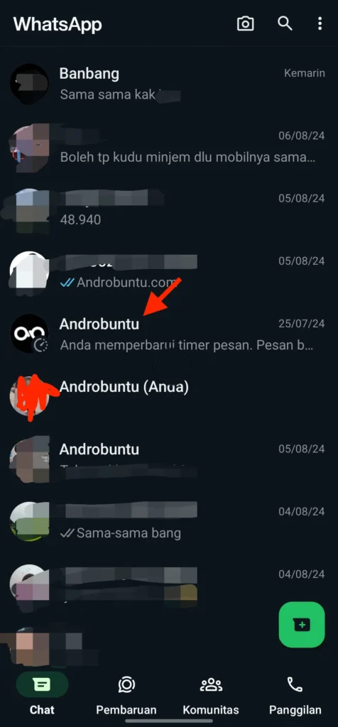 Cara Menyembunyikan Pesan WhatsApp 1