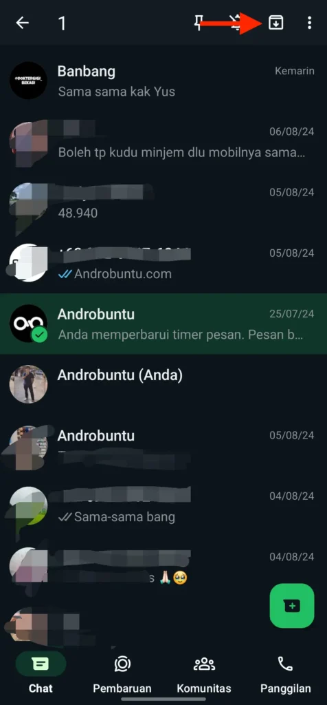 Cara Menyembunyikan Pesan WhatsApp 2