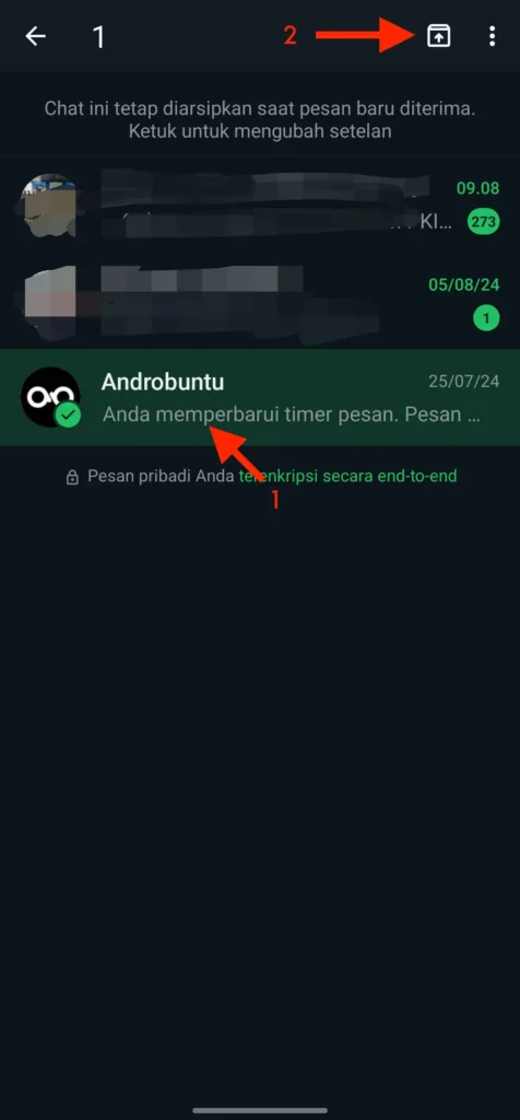 Cara Menyembunyikan Pesan WhatsApp 4