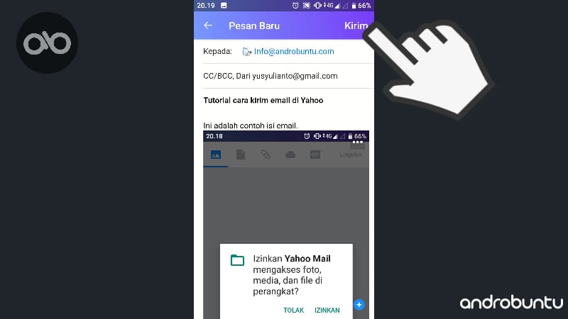 Cara Kirim Email Yahoo Lewat Komputer & Android by Androbuntu