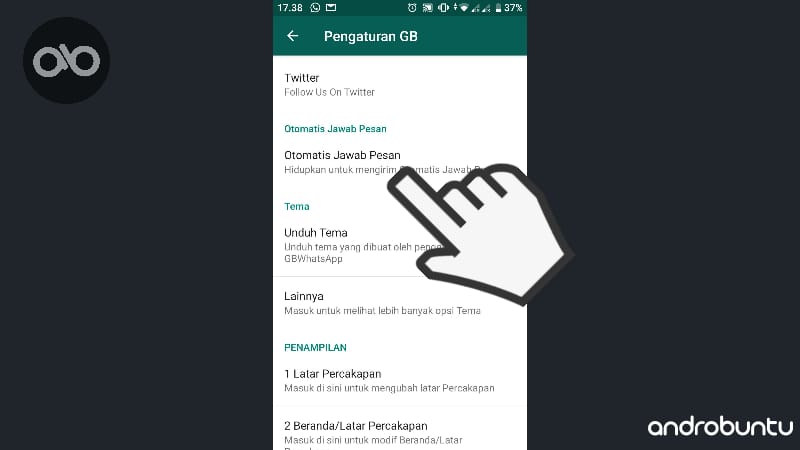 Cara Membalas Pesan Otomatis di GB WhatsApp Android by Androbuntu 3