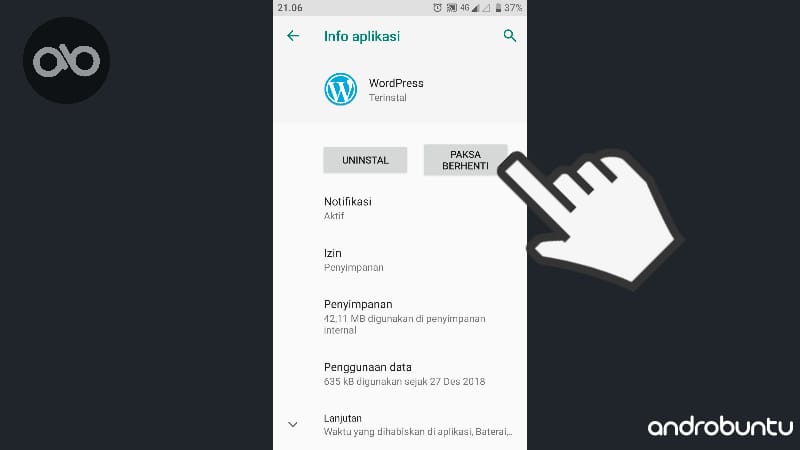 Cara Mengatasi Aplikasi WordPress Error di Android by Androbuntu 2