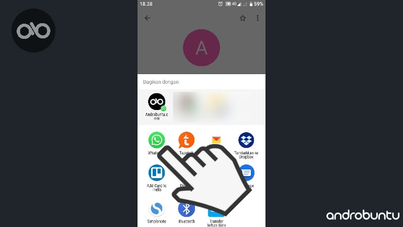 Cara Mengirim Kontak Melalui WhatsApp by Androbuntu 4