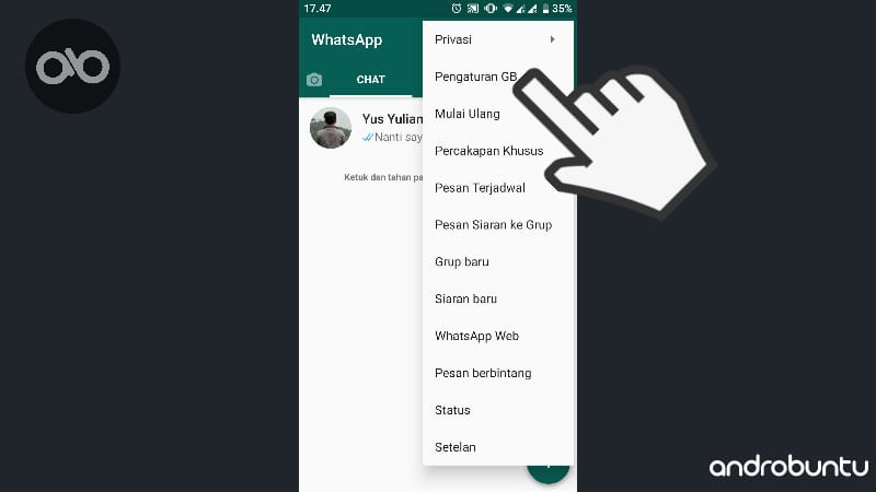 cara mengubah warna whatsapp tanpa aplikasi