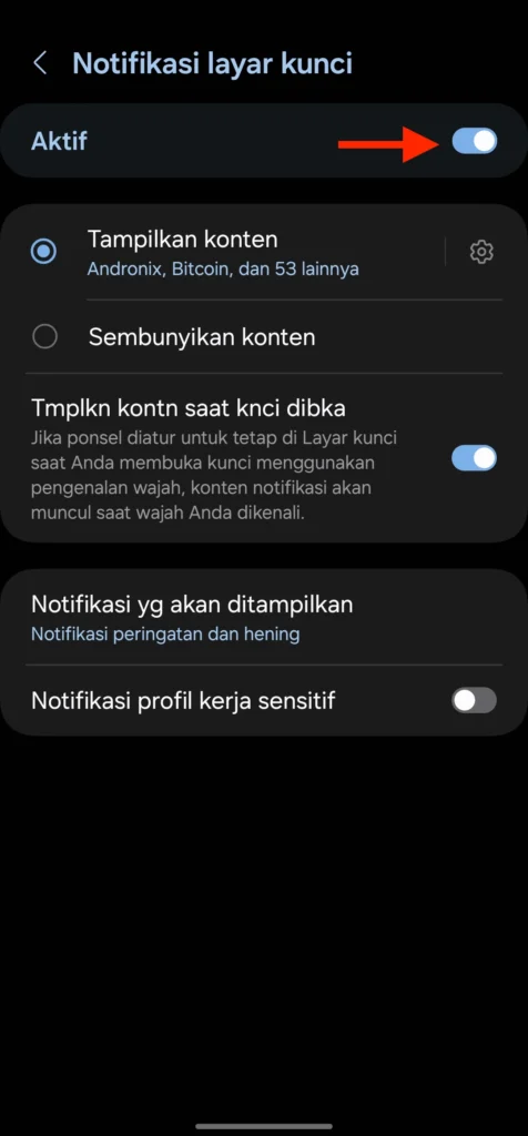 Notifikasi Lockscreen Android 3