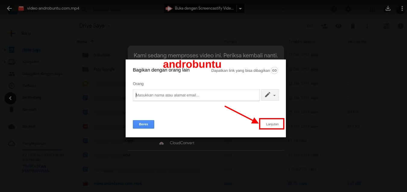 Cara Embed Video di Google Drive by Androbuntu 7