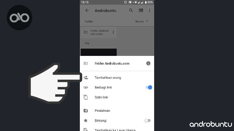 Cara Mengirim Folder Melalui Google Drive by Androbuntu 8