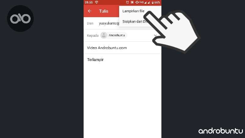 Cara Mengirim Video lewat Gmail di HP Android by Androbuntu 5
