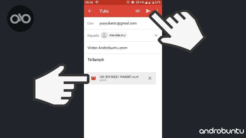 Cara Mengirim Video lewat Gmail di HP Android by Androbuntu 7
