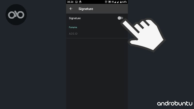 Cara Menonaktifkan Signature di Tapatalk by Androbuntu 3
