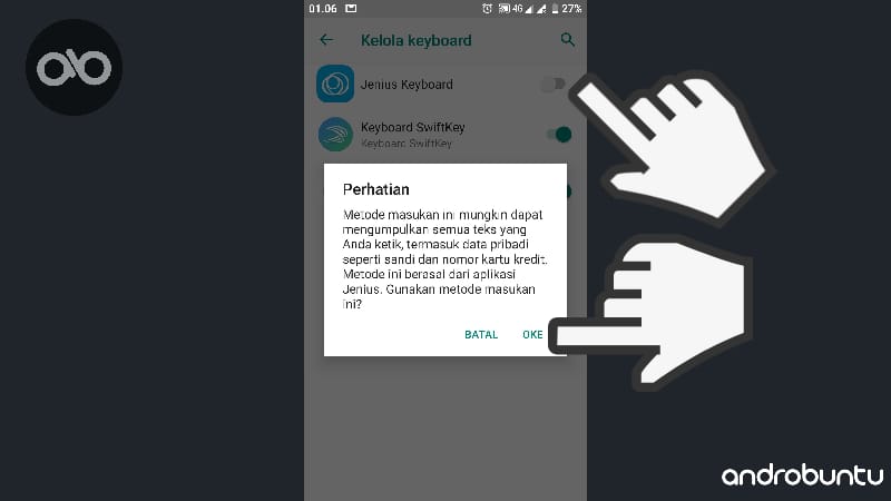 cara menggunakan jenius keyboard di Android by Androbuntu 4
