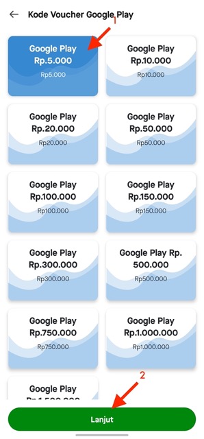 Beli Voucher Google Play di Gojek 5