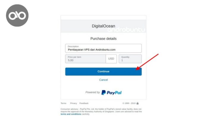 Cara Bayar Tagihan VPS DigitalOcean dengan PayPal