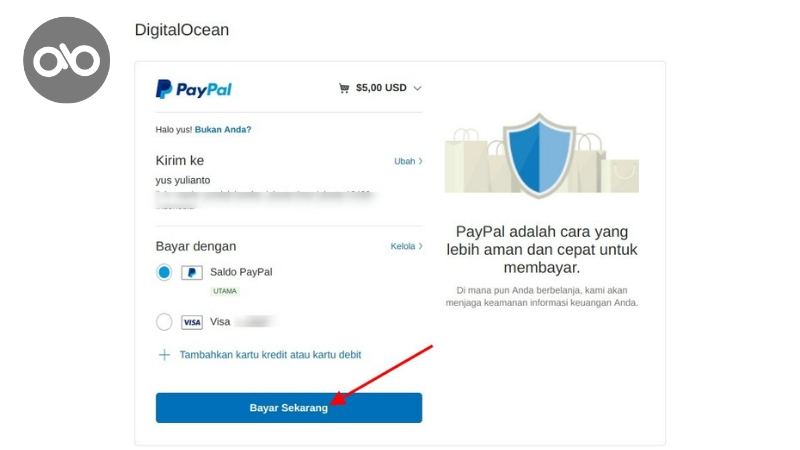 Cara Bayar Tagihan VPS DigitalOcean dengan PayPal by Androbuntu.com 4