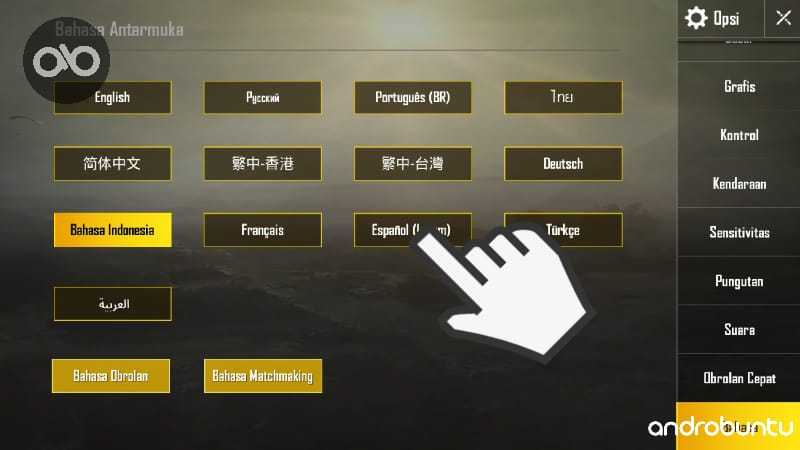 Cara Mengganti Bahasa di PUBG Mobile Menjadi Indonesia by Androbuntu.com 3