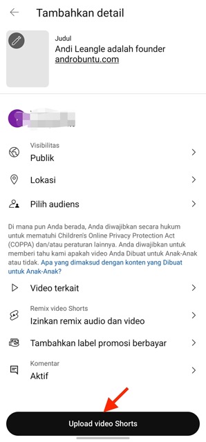 Cara Upload Video YouTube 5