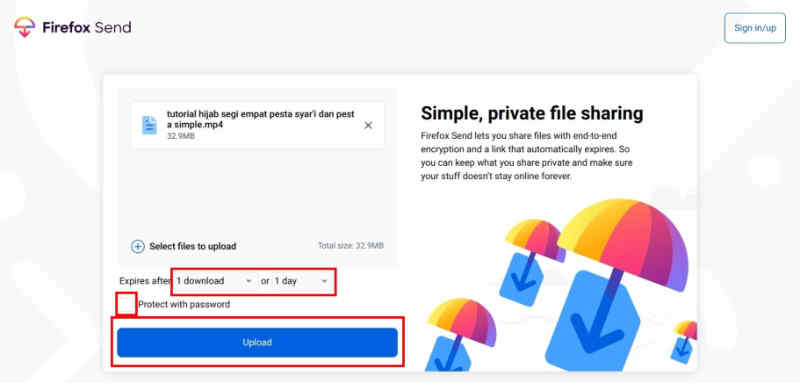 Cara Kirim File Menggunakan Firefox Send by Androbuntu.com 2