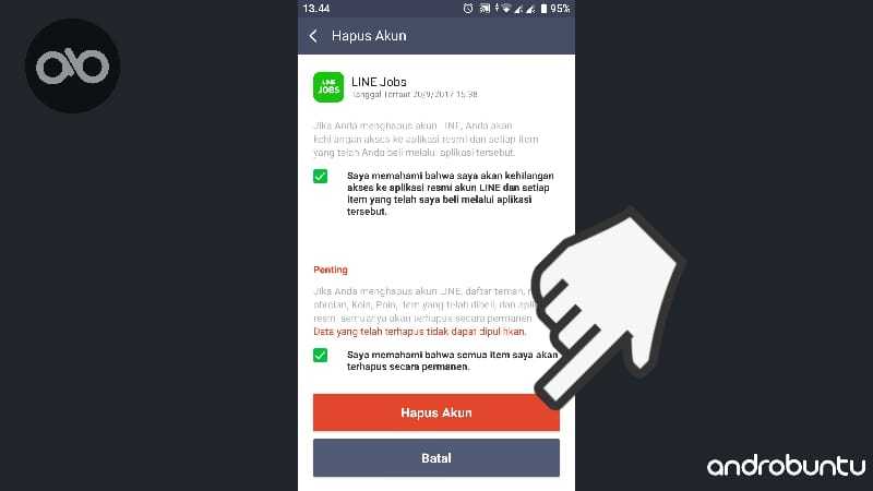 Cara Menghapus Akun LINE di Android dan iPhone by Androbuntu.com 5