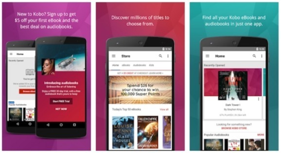 Aplikasi Baca Novel Terbaik di Android by Androbuntu Kobo Books