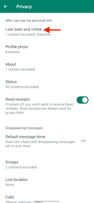 Cara Menghilangkan Status Online di WhatsApp 3